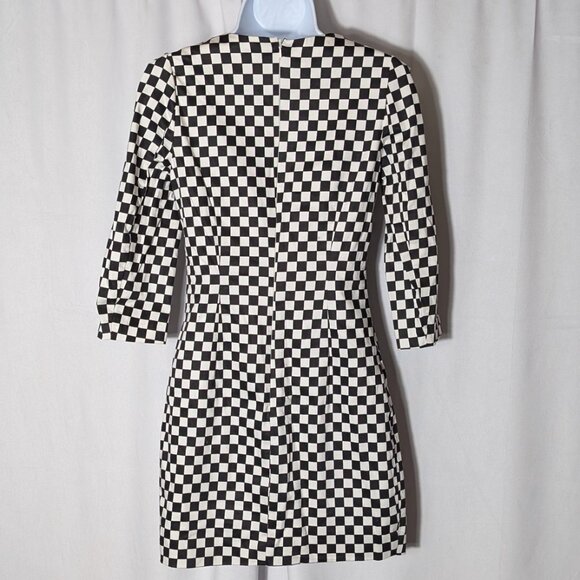 ARK & CO artistic SHIFT dress Sz S 3/4 Sleeves FRONT POCKETS COTTON STUNNINNG - Picture 4 of 10